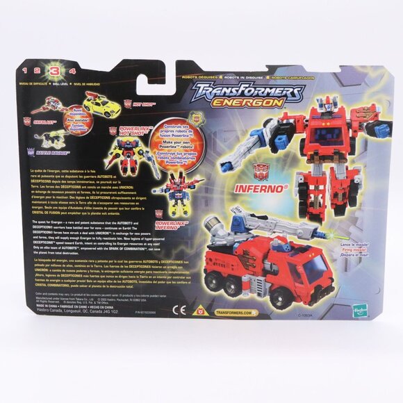 Transformers Energon Robots In Disguise: Inferno 2003 Hasbro New - Picture 3 of 9